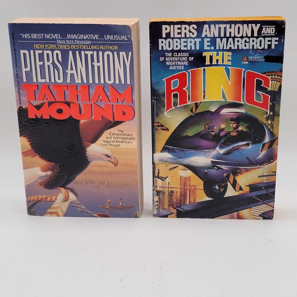 Piers Anthony Tatham Mound Signed 1st Print + The Ring Paperback Sci-Fi Lot